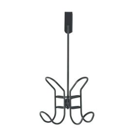 Mainstays Black Over The Door Double Metal Hook – Durable Space-Saving Hanger