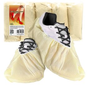 Disposable Shoe Covers Knee Length. 20 Pack Yellow Surgical Boot Covers Disposable. PP + PE 82 GSM Waterproof Shoe Booties Disposable. Disposable