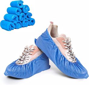 100 Pack of Disposable Shoe Covers 16 X 4.5 x 6. Blue shoe protectors 5.5g. Boot Covers. Premium Quality protective shoe covering. Non-Slip; Heav