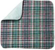Pack of 12 Reusable Underpads 36 x 48. Washable Incontinence Bed Underpads. Bold Colors and Plaid Pattern. Polyester, Rayon. Heavy Absorbent Bed Pads.