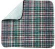 Pack of 12 Reusable Underpads 18 x 24. Washable Incontinence Bed Underpads. Bold Colors and Plaid Pattern. Polyester, Rayon. Heavy Absorbent Bed Pads.