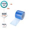 Universal Barrier Film 4" x 6". Roll of 1200 Disposable Adhesive Blue Tape in Dispenser Box. Protective Plastic 2 mil Sheets for Dental, Tattoo, Medic
