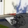 HOMCOM Portable Wheelchair Ramp, 2ft, Carpeted Folding Design for Scooter, Home, Stairs, Doorways Access
