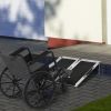 HOMCOM Portable Wheelchair Ramp, 2ft Aluminum, Folding for Easy Home Access, Stairs, and Doorways