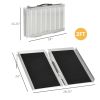 HOMCOM Portable Wheelchair Ramp, 2ft Aluminum, Folding for Easy Home Access, Stairs, and Doorways