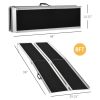 HOMCOM 8ft Aluminum Access Ramp, Portable, Non-Skid Surface, Easy Storage, for Quick Access, Steps, Doorways, Black