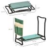 Outsunny Garden Kneeling Bench with 1 Large Side Tool Pouch & Easy Folding Design, Garden Kneeler Seat for Transport & Storage