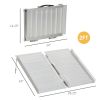 HOMCOM Portable Wheelchair Ramp, 2ft, Carpeted Folding Design for Scooter, Home, Stairs, Doorways Access