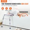 VEVOR Tub Transfer Bench for Bathtub 500lbs, Shower Seats for Adults, Lightweight Shower Bench for Elderly and Disabled with Padded Seat, Non-Slip Bat