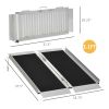 HOMCOM 3ft Portable Wheelchair Ramp, Aluminum, Single-Fold, Mobility Scooter Access, with Handle, Black