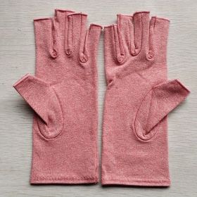 1pair Fingerless Compression Gloves For Arthritis; Carpal Tunnel; Swelling; Tendonitis & Hand Discomfort (Order A Size Up) (Color: Pink, size: M)