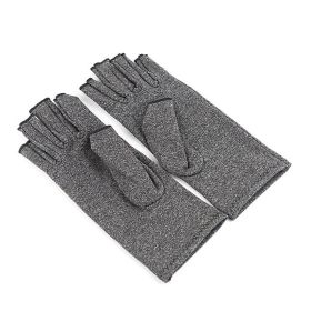 1pair Fingerless Compression Gloves For Arthritis; Carpal Tunnel; Swelling; Tendonitis & Hand Discomfort (Order A Size Up) (Color: grey, size: S)