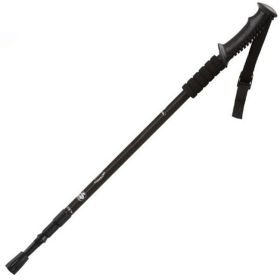 Three-section Straight Handle Retractable Trekking Poles (Type: Walking Sticks, Color: Black)