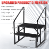 Hot Tub Steps Outdoor, 2 RV Steps with Handrail, Portable RV Stairs 3 Step, Heavy Duty Truck Camper Steps Ladders for Travel Trailers, 5th Wheel, Moto