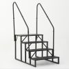 Hot Tub Steps Outdoor, 2 RV Steps with Handrail, Portable RV Stairs 3 Step, Heavy Duty Truck Camper Steps Ladders for Travel Trailers, 5th Wheel, Moto