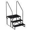 Hot Tub Steps Outdoor, 2 RV Steps with Handrail, Portable RV Stairs 3 Step, Heavy Duty Truck Camper Steps Ladders for Travel Trailers, 5th Wheel, Moto
