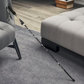 "5-Section Collapsible Trekking Poles - Lightweight Aluminum Alloy with External Lock, Adjustable 24-55" for Hiking" (Color: Black)