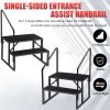 Hot Tub Steps Outdoor, 2 RV Steps with Handrail, Portable RV Stairs 3 Step, Heavy Duty Truck Camper Steps Ladders for Travel Trailers, 5th Wheel, Moto
