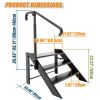 Step Stool Foldable, Step Ladder 2, 3, 4 Step Folding, RV Steps With Height Adjustable Handrail And Non Slip Feets, Hot Tub Steps For Home, Travel Tra