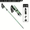 5-Section Collapsible Hiking Poles - Lightweight Trekking Poles with Secure External Lock, Adjustable Length