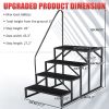 Hot Tub Steps Outdoor, 2 RV Steps with Handrail, Portable RV Stairs 3 Step, Heavy Duty Truck Camper Steps Ladders for Travel Trailers, 5th Wheel, Moto