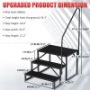 Hot Tub Steps Outdoor, 2 RV Steps with Handrail, Portable RV Stairs 3 Step, Heavy Duty Truck Camper Steps Ladders for Travel Trailers, 5th Wheel, Moto